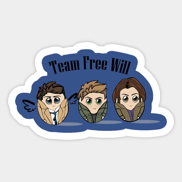 Team Free Will Sticker by OffKeyDreamer